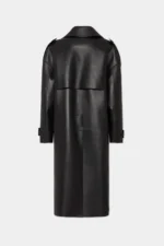 80s Kiodo Belted Leather Trench