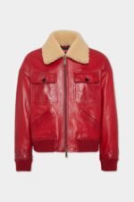 Leather Aviator Bomber