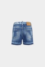 Medium Ripped Wash Baggy Shorts