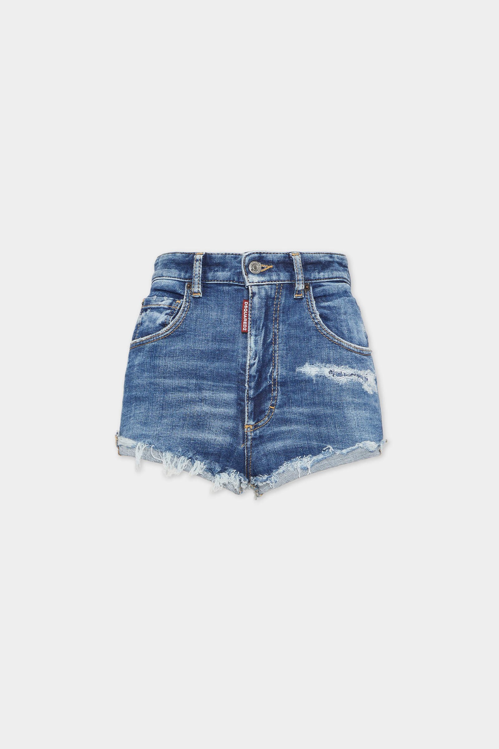 Medium Perfecto Wash High Waist Hot Pant Medium Perfecto Wash High Waist Hot Pant